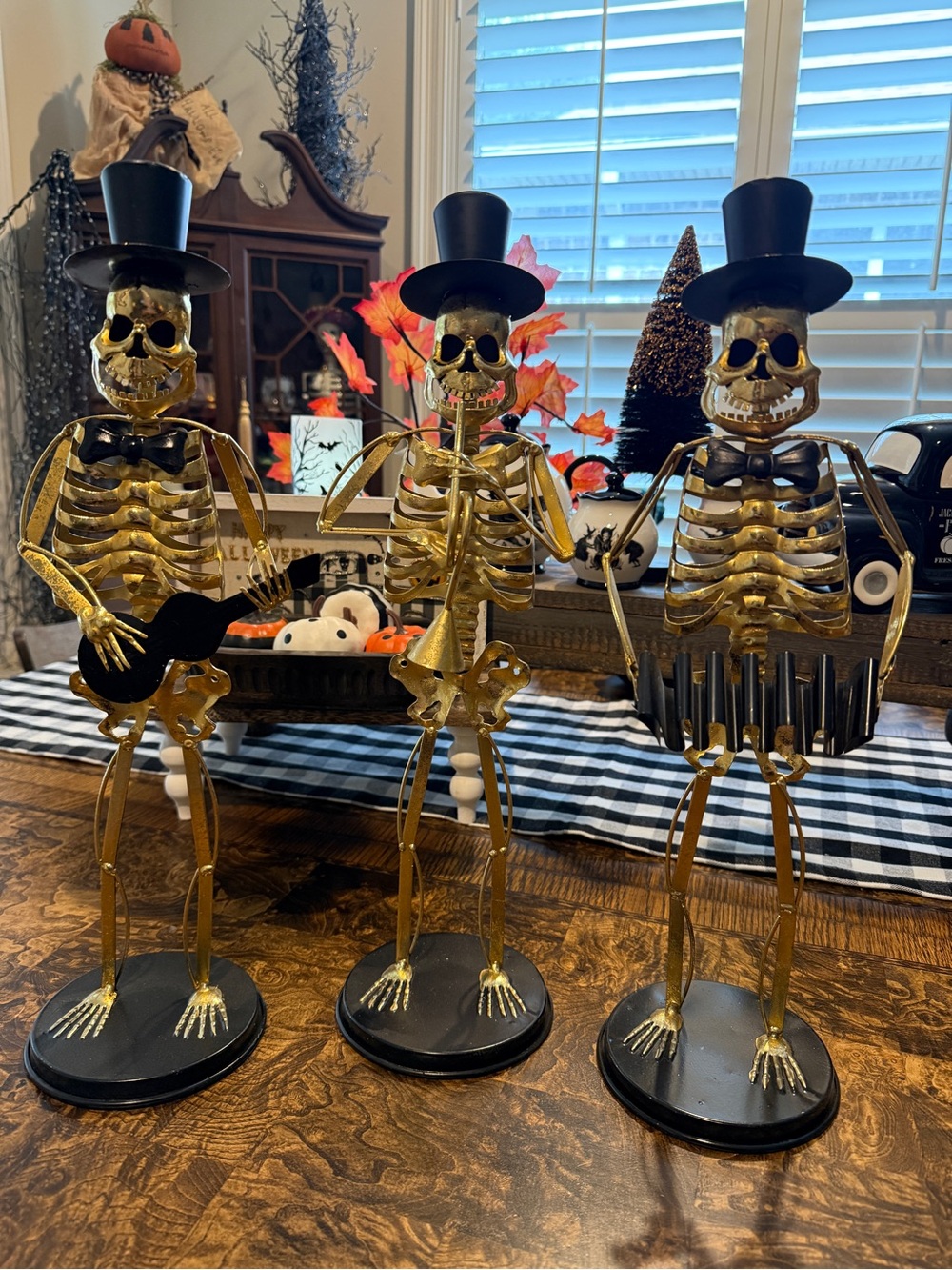 T.J.Maxx Gold & Black Skeleton Musician Mariachi Trio